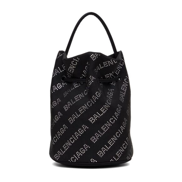 NEW Balenciaga Wheel XS Drawstring Bucket Bag, Black/Crystal - Picture 4 of 15